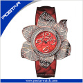 2016 nuevo reloj elegante del Rolexable del cuarzo de las mujeres de las señoras con forma de flor del ODM